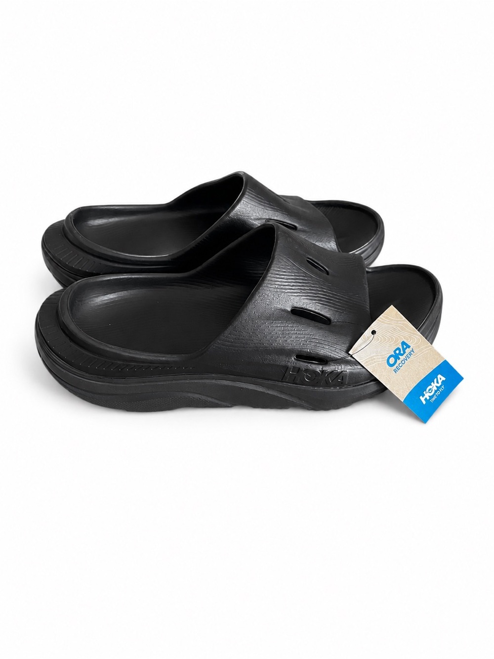 HOKA Ora Recovery Slide 3 Black Youth Size 5 (Women’s 6.5)NEW
